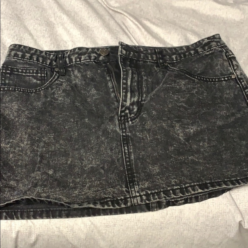 Black jean skirt